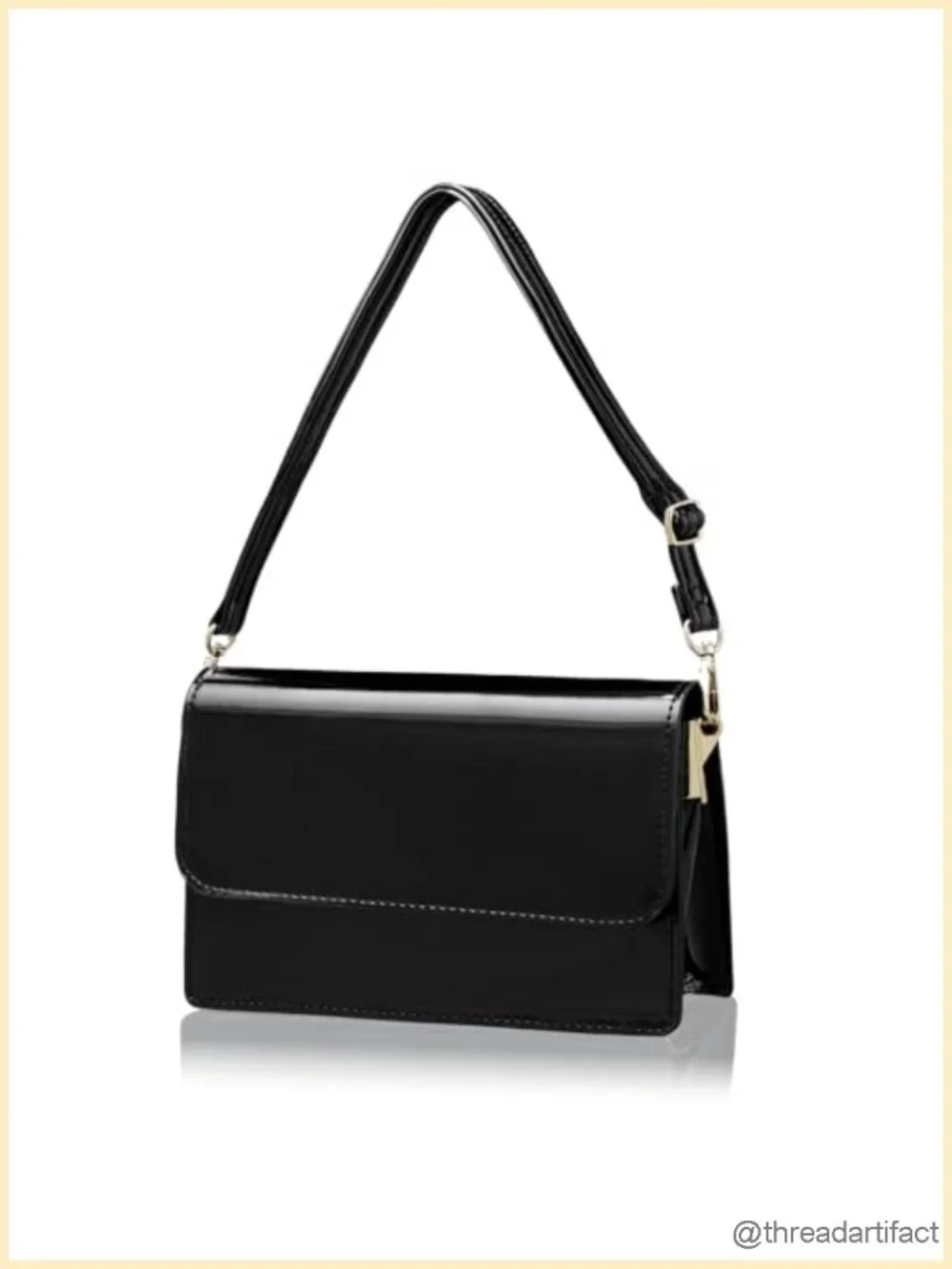 Sparkling Envelope Clutch Purse Faux Patent Leather Evening Bag with 2